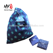 Portable foldable polyeater shopping bag waterproof